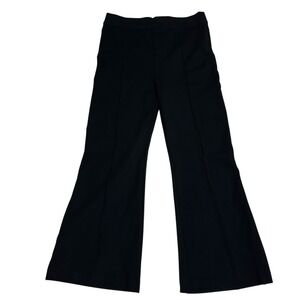 Spanx Crepe Pleated Trouser Pants Wide Leg Black Plus Size 3X Pull On‎ Pockets